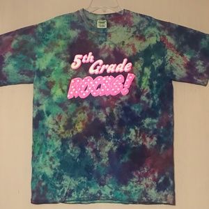 COMFORT COLORS T-SHIRT  *BRAND NEW*  (NWOT)  SIZE: L  CUSTOM TIE DYED & PRINTED